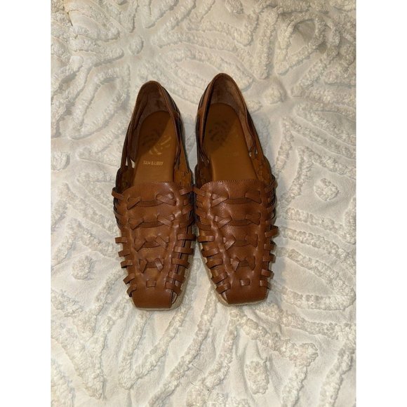 Sam & Libby Asha Espadrille Sandal Saddle Brown Slip On Flats 9 - Picture 5 of 8
